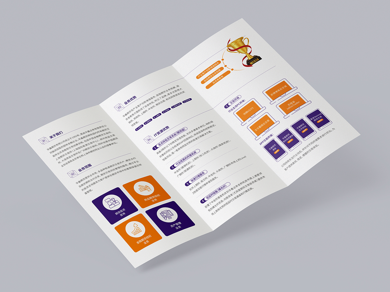 华鑫期货三折页/金融三折页设计（图ZMzkyODY1MjQ4） - 宣传物料 - 站酷设计师画册设计猫小烟原创素材 - 站酷ZCOOL