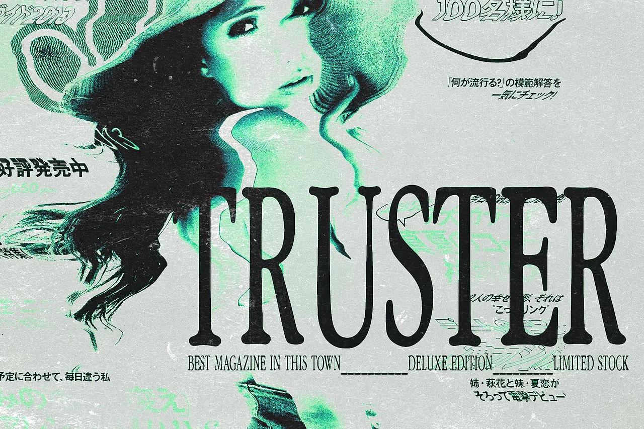 优雅经典复古海报书籍杂志画册封面标题衬线英文字体