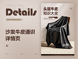 电商设计 | 电商详情页 | 沙发牛皮通识详情