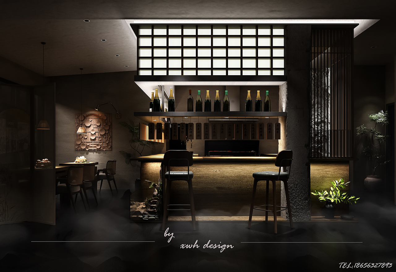 老板喜欢复古中式,找了参考,地方虽然只有80平,但是只要风格做得好,还是能吸引很多顾客的