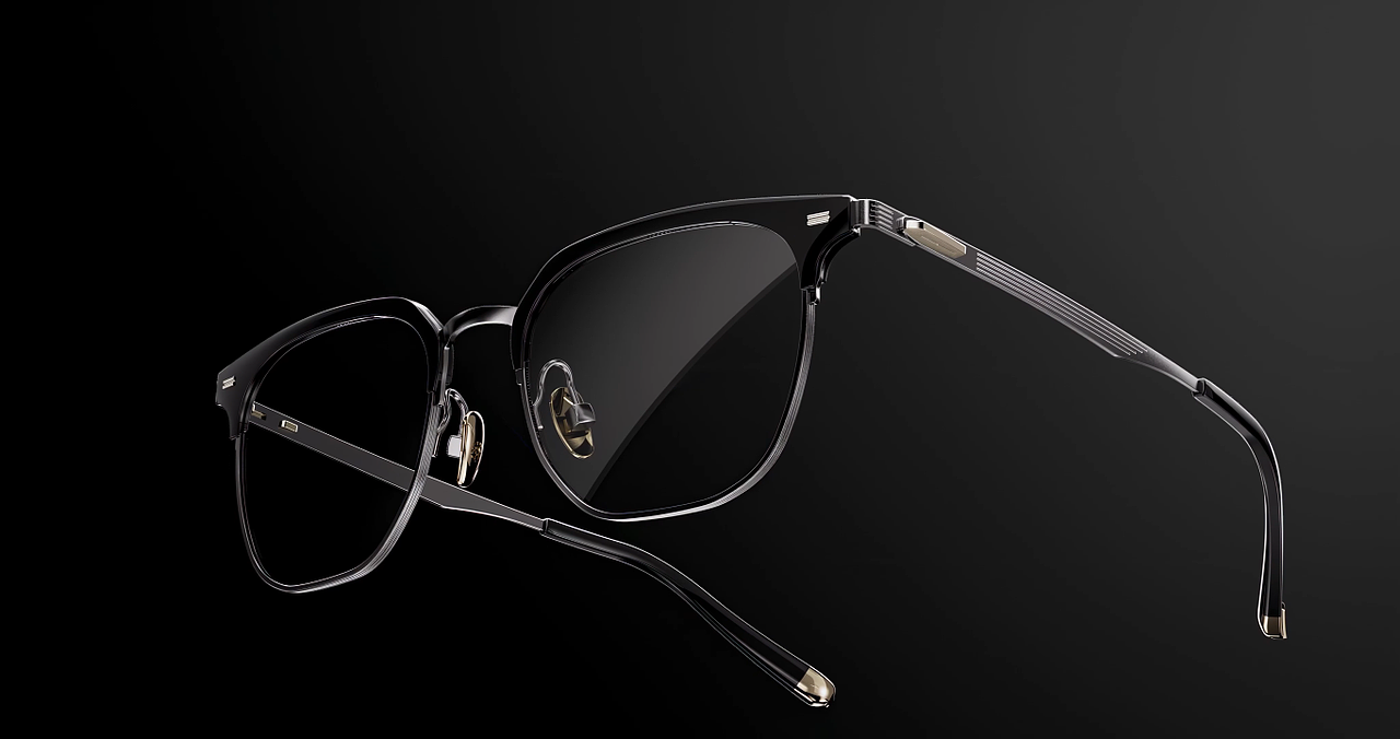 眼镜框 木九十品牌 团队制作 CG动画 渲染设计