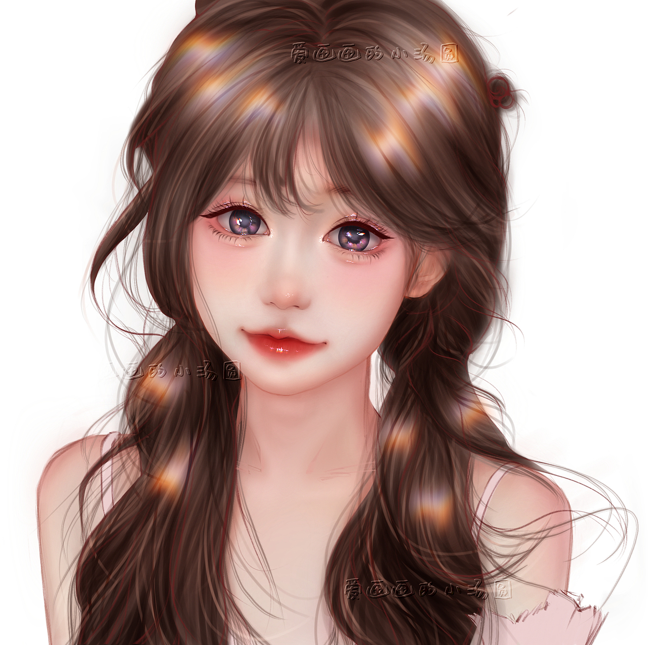 伪厚涂头像插画设计