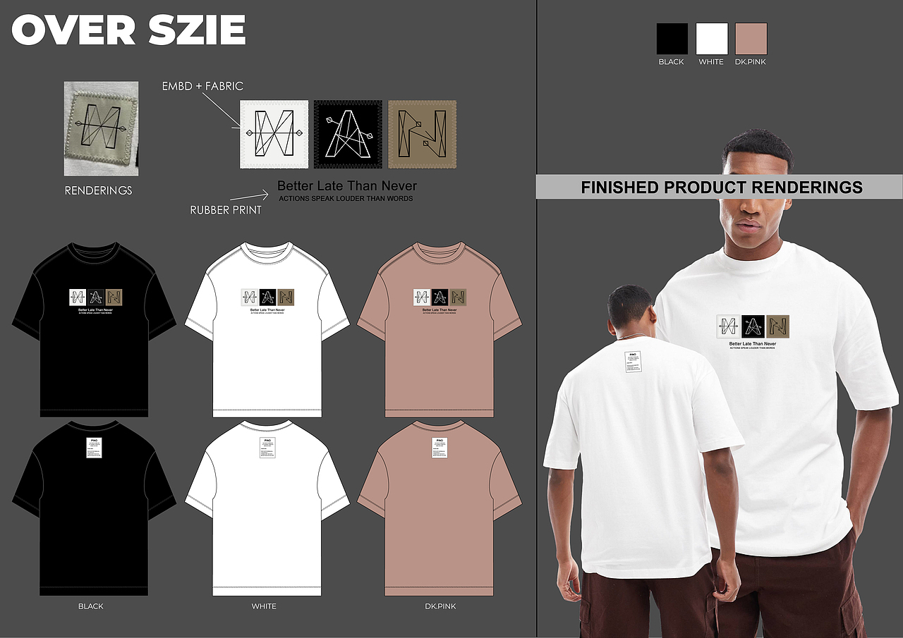 男士T恤设计,男装T恤工艺