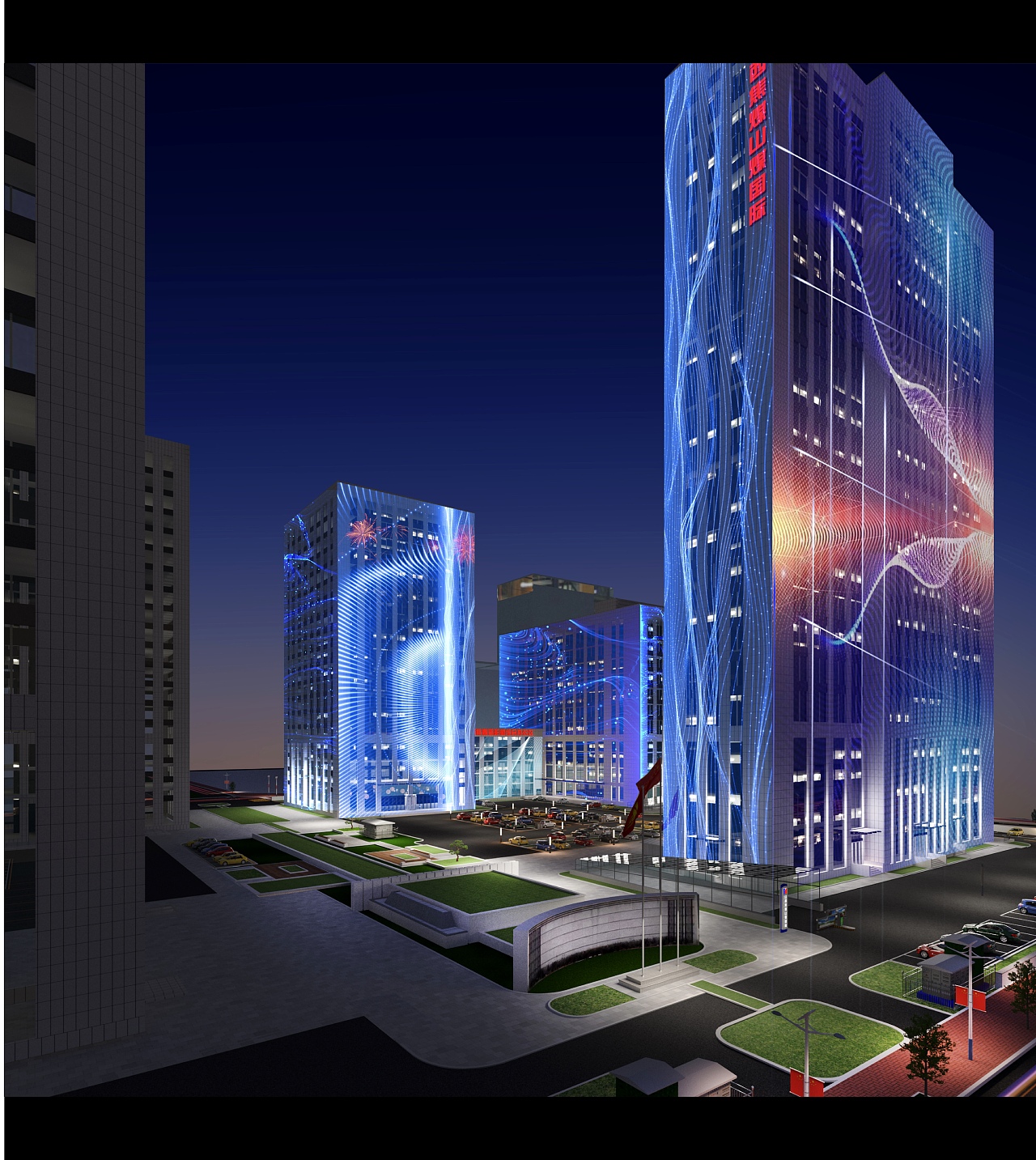 写字楼照明设计，工程亮化，场地规划（图ZMzkyODkwMDk2） - 景观设计 - 站酷设计师环艺设计集结原创素材 - 站酷ZCOOL