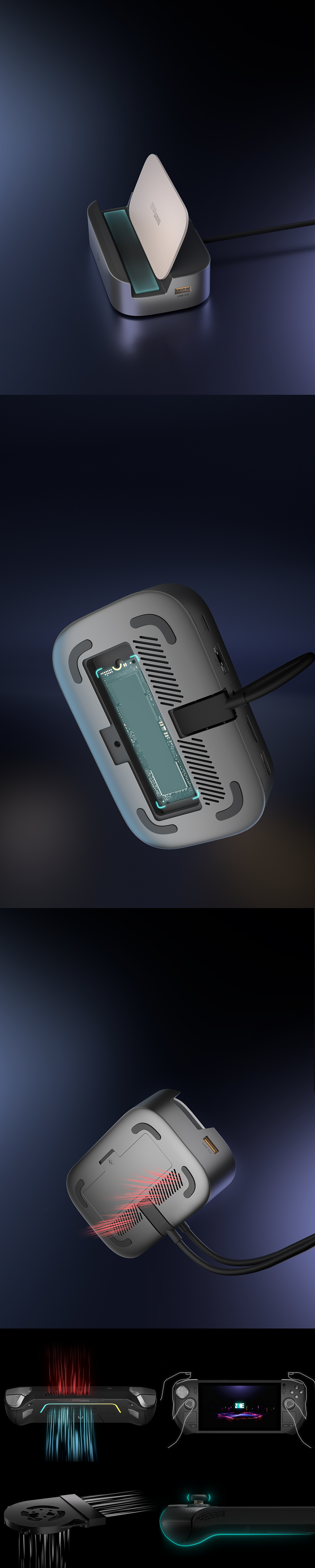 ZOTAC/ZONE 游戏掌机渲染图