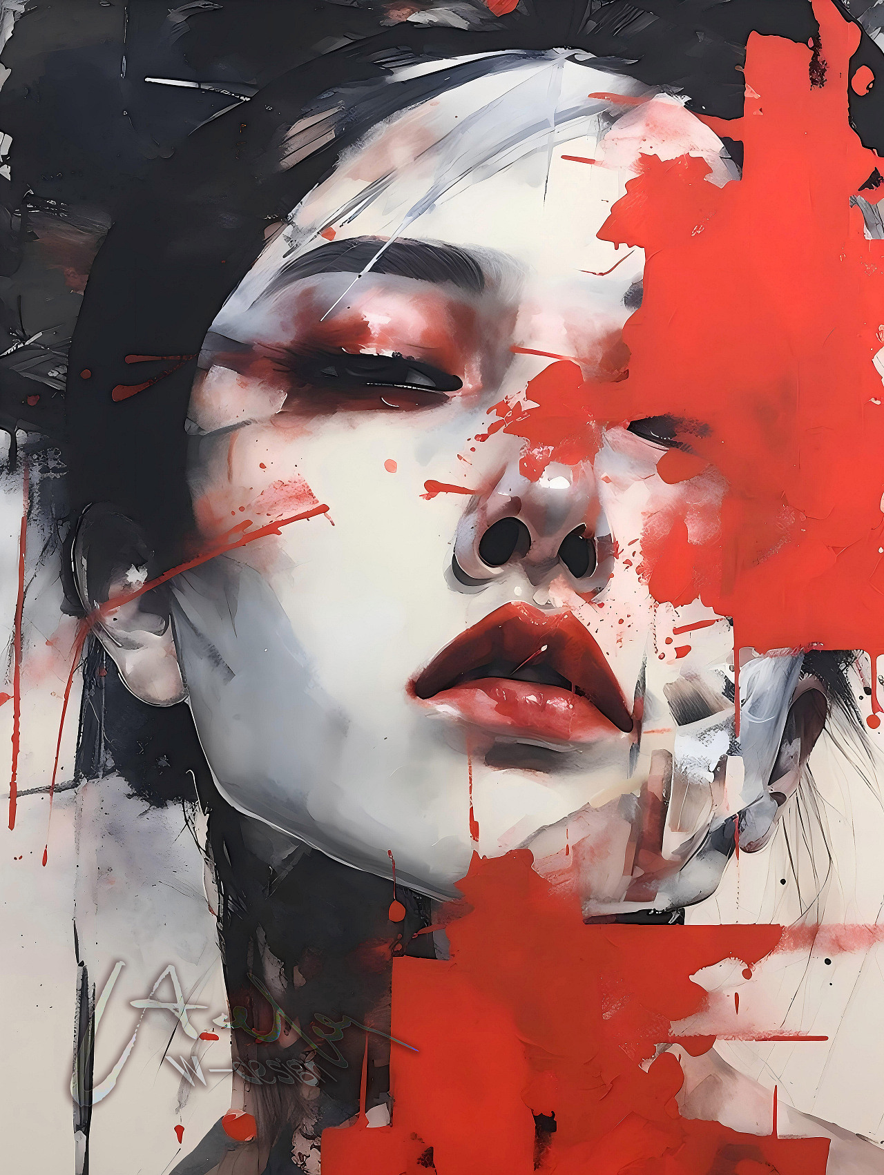 《 女人 》（圖ZMzkyOTEzNjQ0） - 藝術(shù)插畫(huà) - 站酷設(shè)計(jì)師福滿滿der鯨魚(yú)原創(chuàng)素材 - 站酷ZCOOL