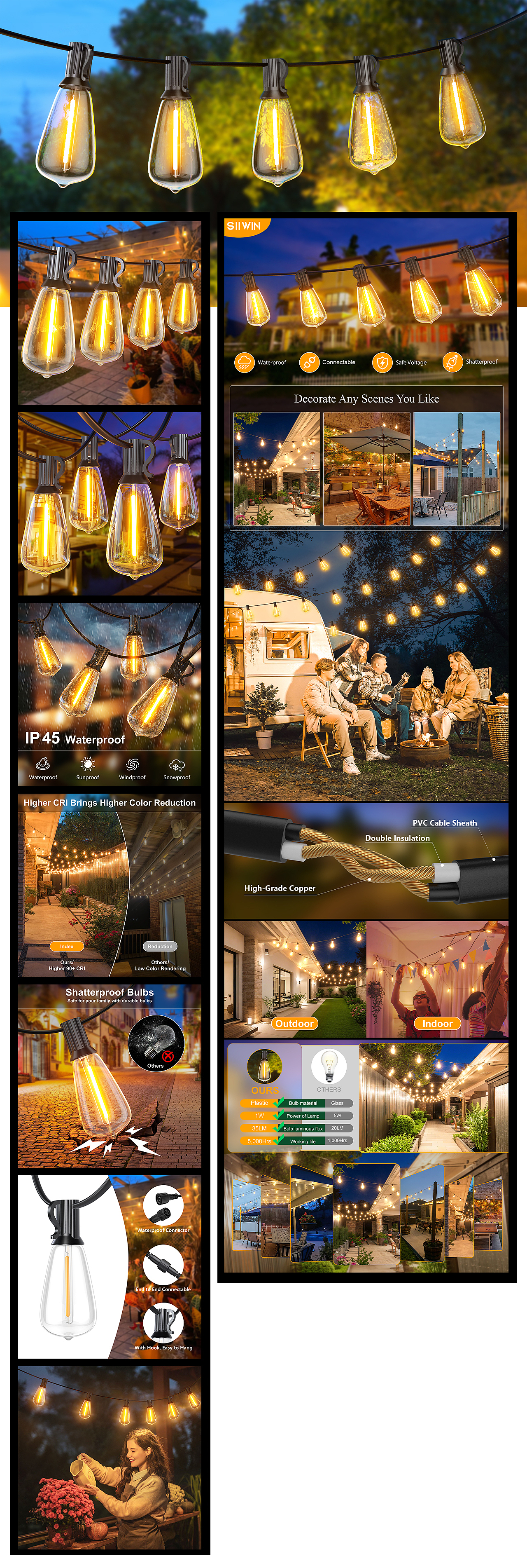 ST38灯串亚马逊主图A+（图ZMzkyOTE5MzAw） - 产品 - 站酷设计师阳光点的名字原创素材 - 站酷ZCOOL