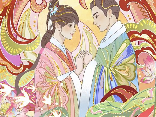 国风文创插画作品