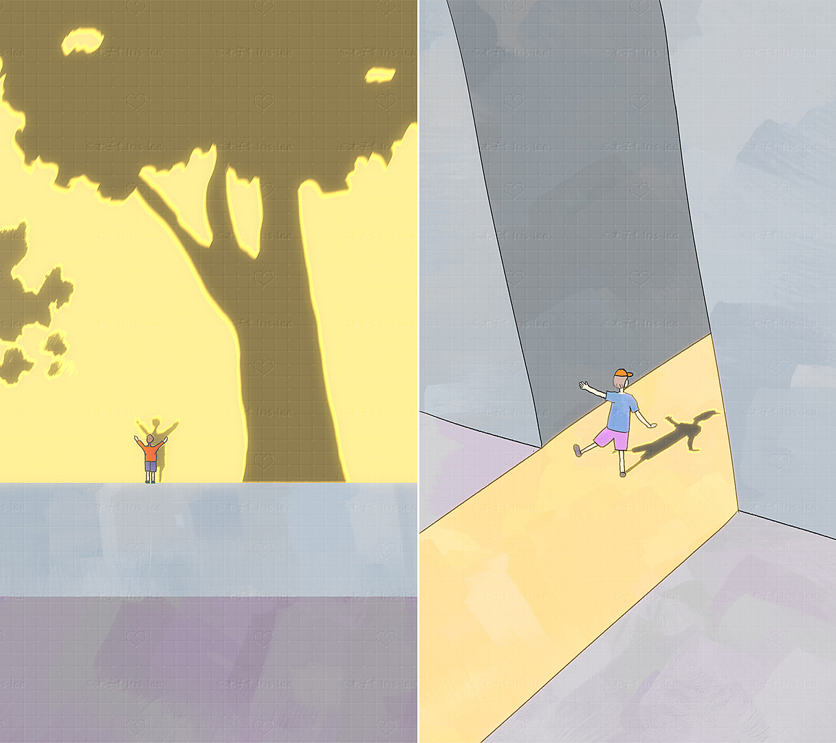 光影下的快乐
暮色漫过墙头时,最后一道影还在晃着影子玩耍。<br>奔跑的小脚丫踩碎阳光,影子在地上晃成跳动的墨点。