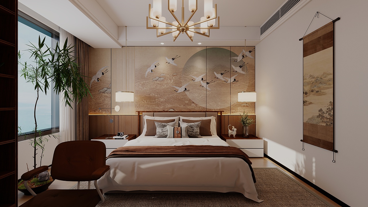 正弘毓秀·129㎡ | 东方雅韵，木色生香，极简大境（图ZMzkyOTMzNDQw） - 家装设计 - 站酷设计师设计师丁工原创素材 - 站酷ZCOOL