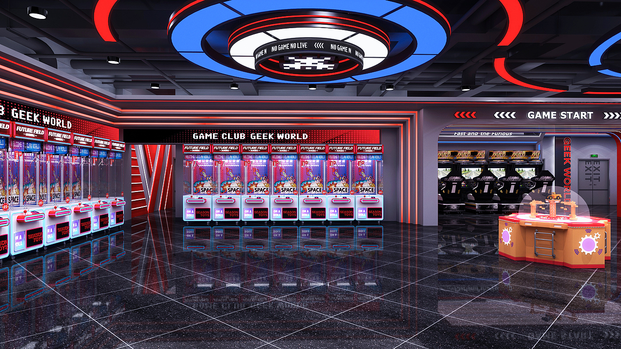 深圳景华汇极客森电玩效果（图ZMzkyOTQ0NzA0） - 商业空间设计 - 站酷设计师Chaner_cici原创素材 - 站酷ZCOOL