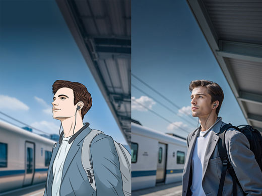 一组线稿生成ai商用图案例 / linklike耳