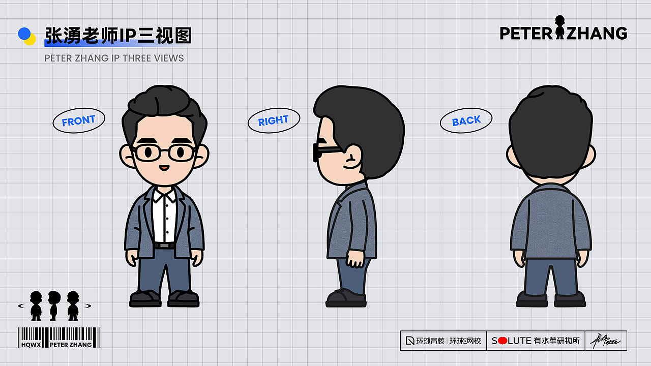 名师财经博主卡通人物IP设计&周边延展