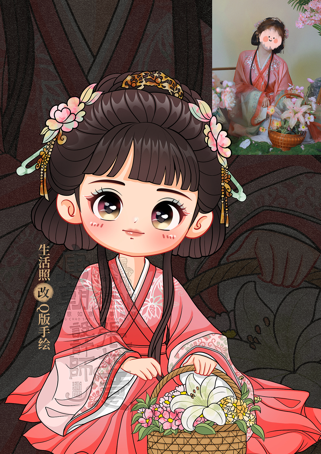 个人照片手绘Q版人物插画（图ZMzkyOTUyOTQw） - IP形象 - 站酷设计师唐朝设计师张如意原创素材 - 站酷ZCOOL