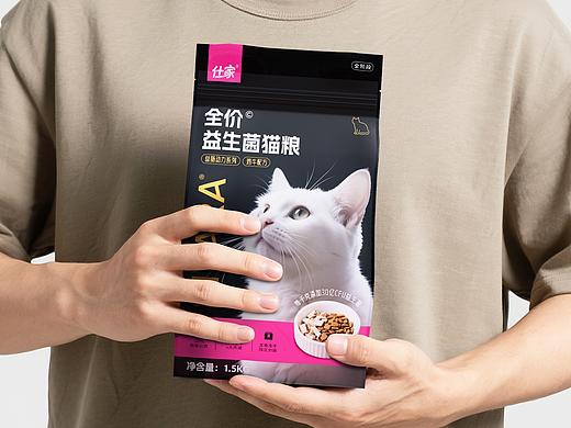 仕家®全价益生菌猫粮包装设计