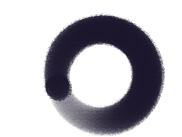 毛筆效果圓太極