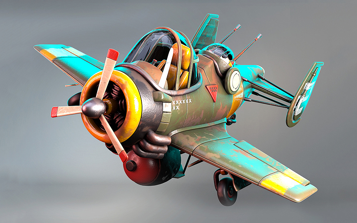 3dmax-卡通小飞机模型制作教程。3dmax建模基础教程