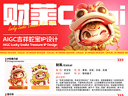 AIGC吉祥蛇宝IP设计