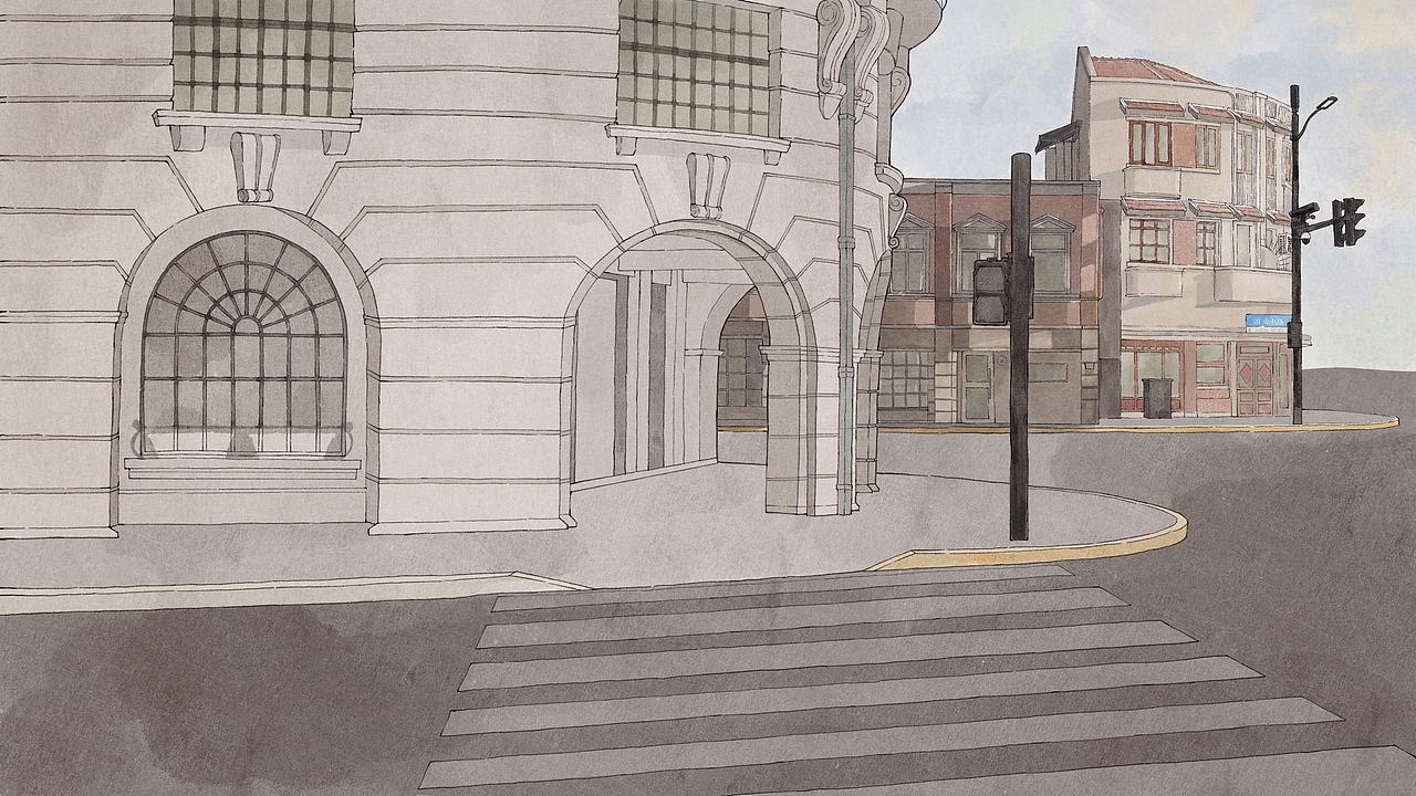 《喫杯咖啡 漫话上海》插画