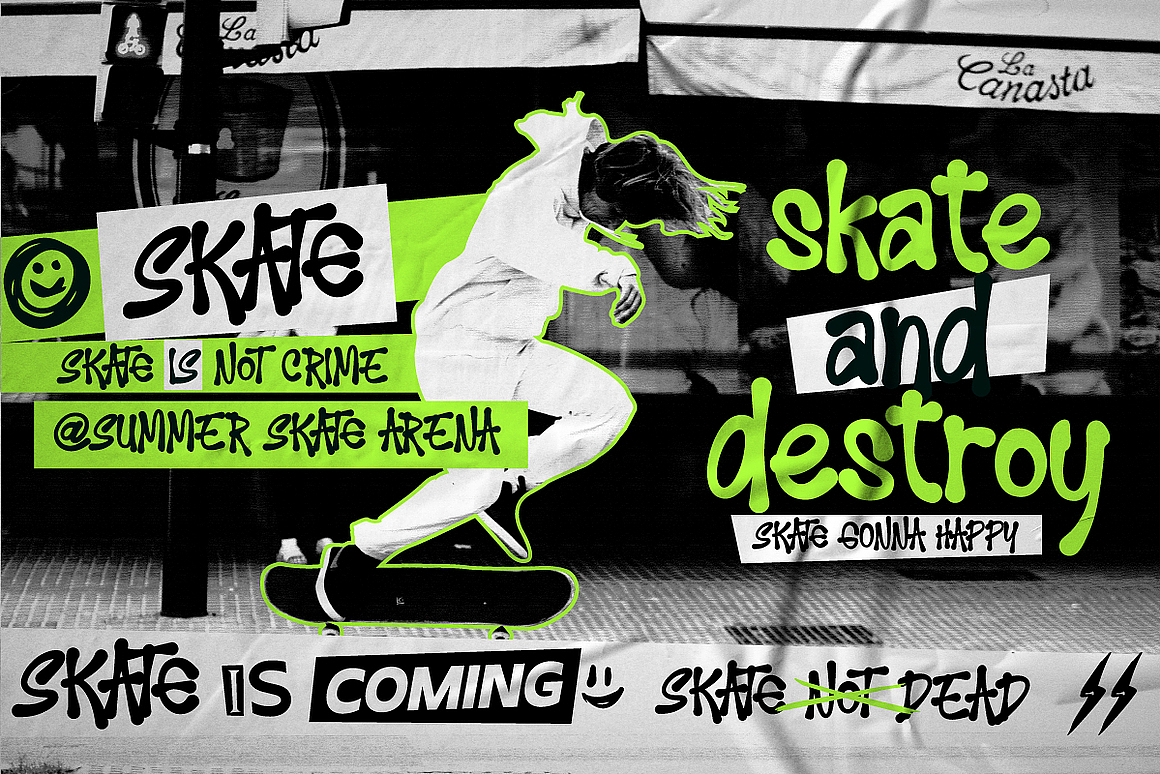 潮流街头嘻哈叛逆涂鸦海报服装封面标题手写英文字体（图ZMzkyOTg5MDMy） - 字体/字形 - 站酷设计师最西文集原创素材 - 站酷ZCOOL