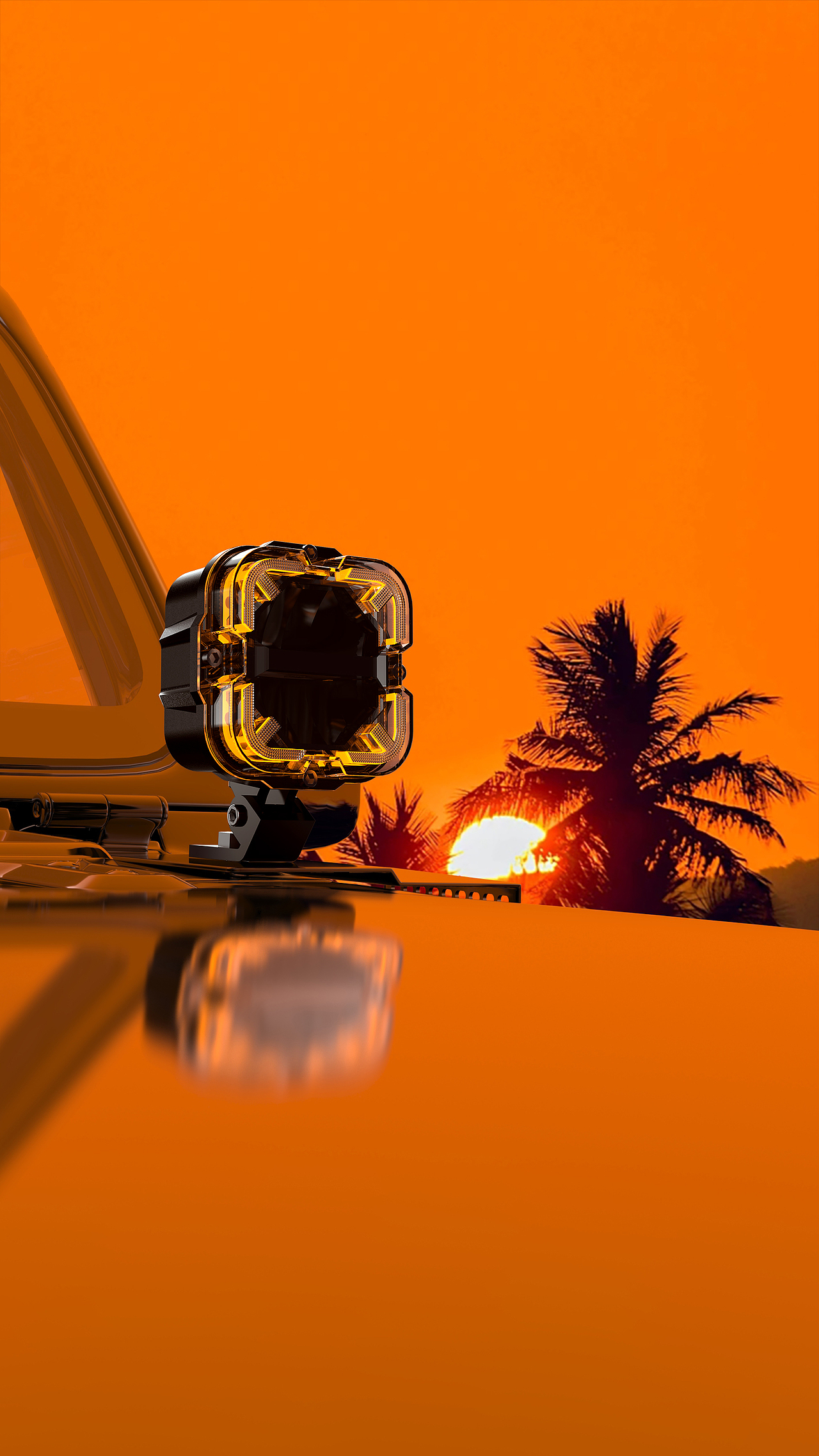 箭头车灯渲染+海报设计