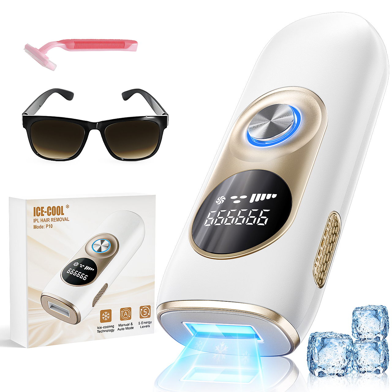 亚马逊冰点脱毛仪建模渲染设计