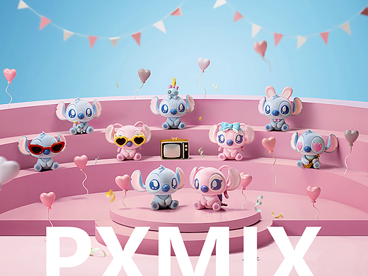 创意摄影丨名创优品 史迪奇告白盲盒 x 光影集 PXMIX