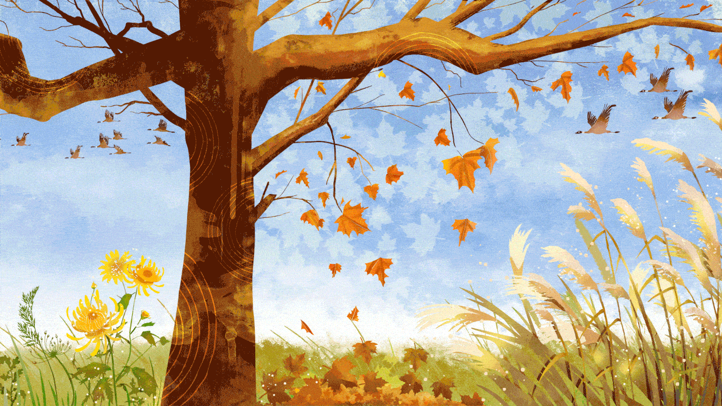 四季轮回 时序长卷（图ZMzkzMDE3MzQw） - 艺术插画 - 站酷设计师enthanter原创素材 - 站酷ZCOOL