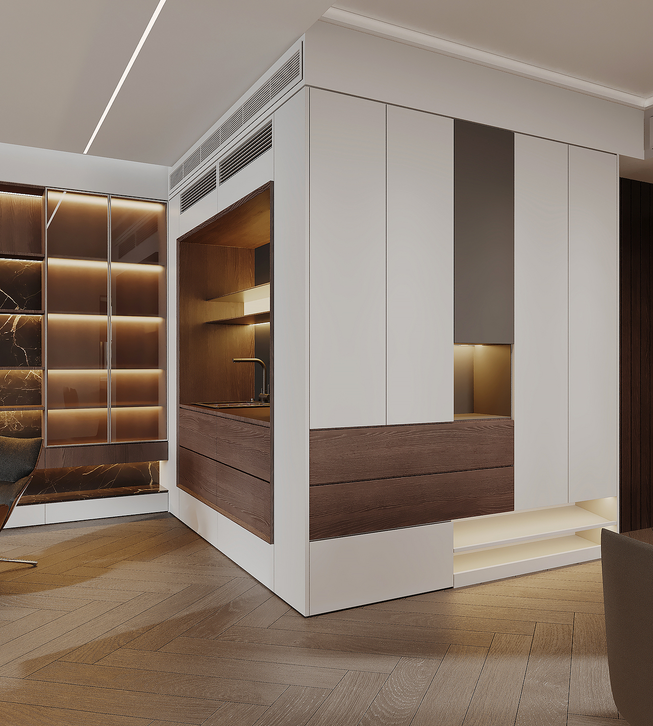 现代主义住宅设计-精装改造（图ZMzkzMDIyODUy） - 家装设计 - 站酷设计师近在咫尺设计原创素材 - 站酷ZCOOL