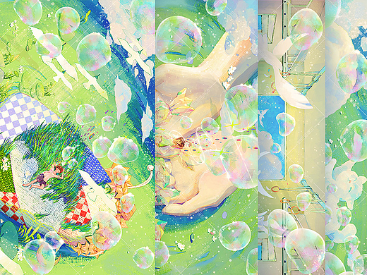 夏日绮梦，甜蜜清凉《夏日口袋》系列插画合集