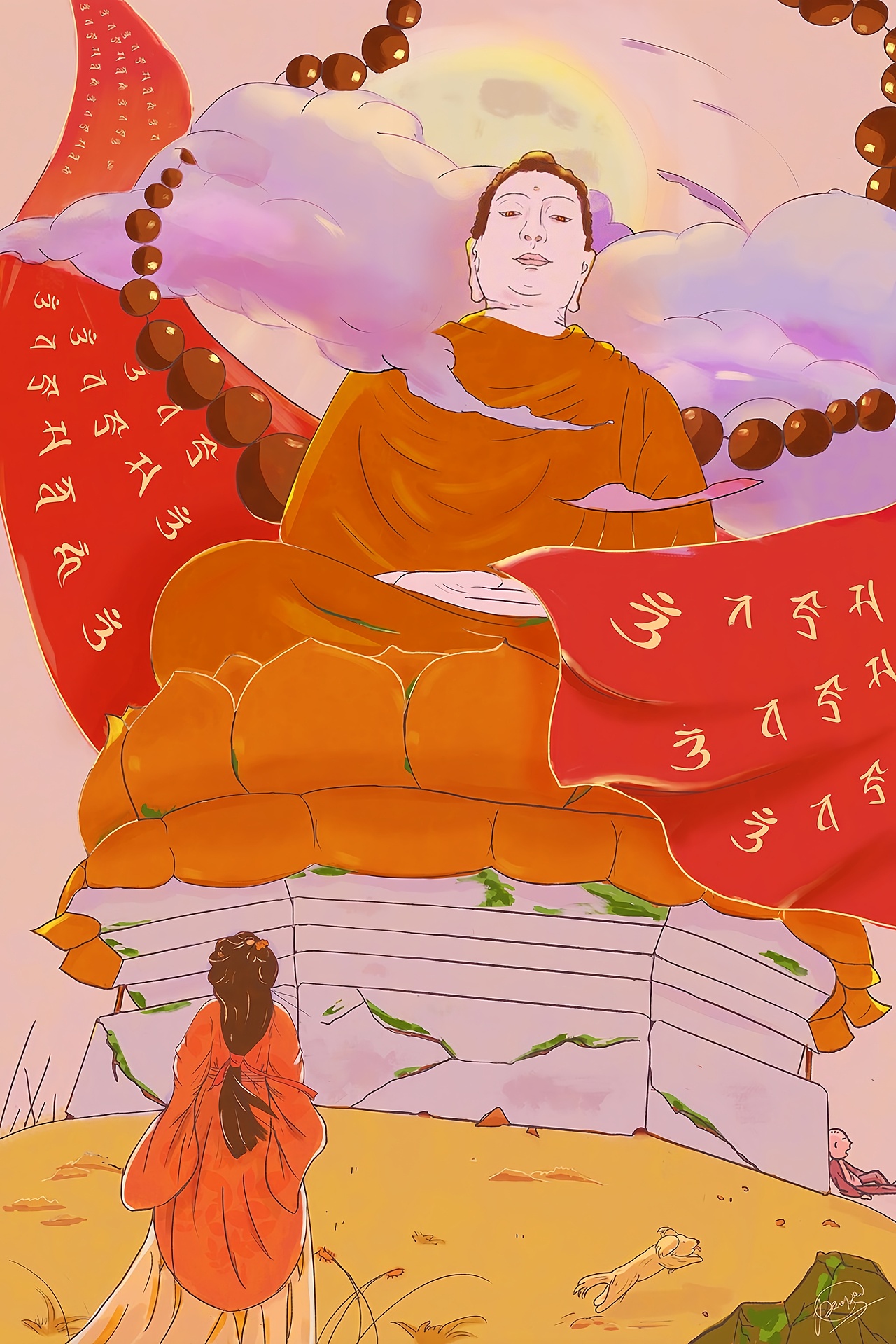 求佛（图ZMzkzMDI5MTY4） - 创作习作 - 站酷设计师漫画家菇嘟泡泡原创素材 - 站酷ZCOOL