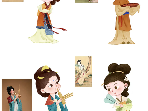 儿童古风人物插画