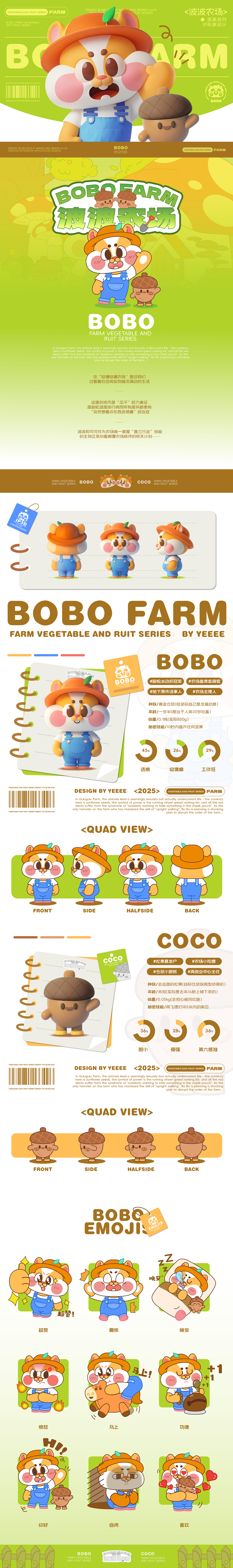 BOBO&COCO | 波波农场系列潮玩盲盒IP设计