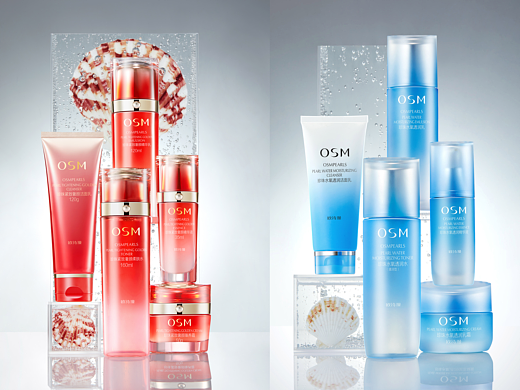 护肤品套装美术方案拍修图