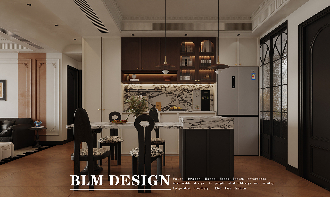 法式复古设计案例分享—白龙马效果图