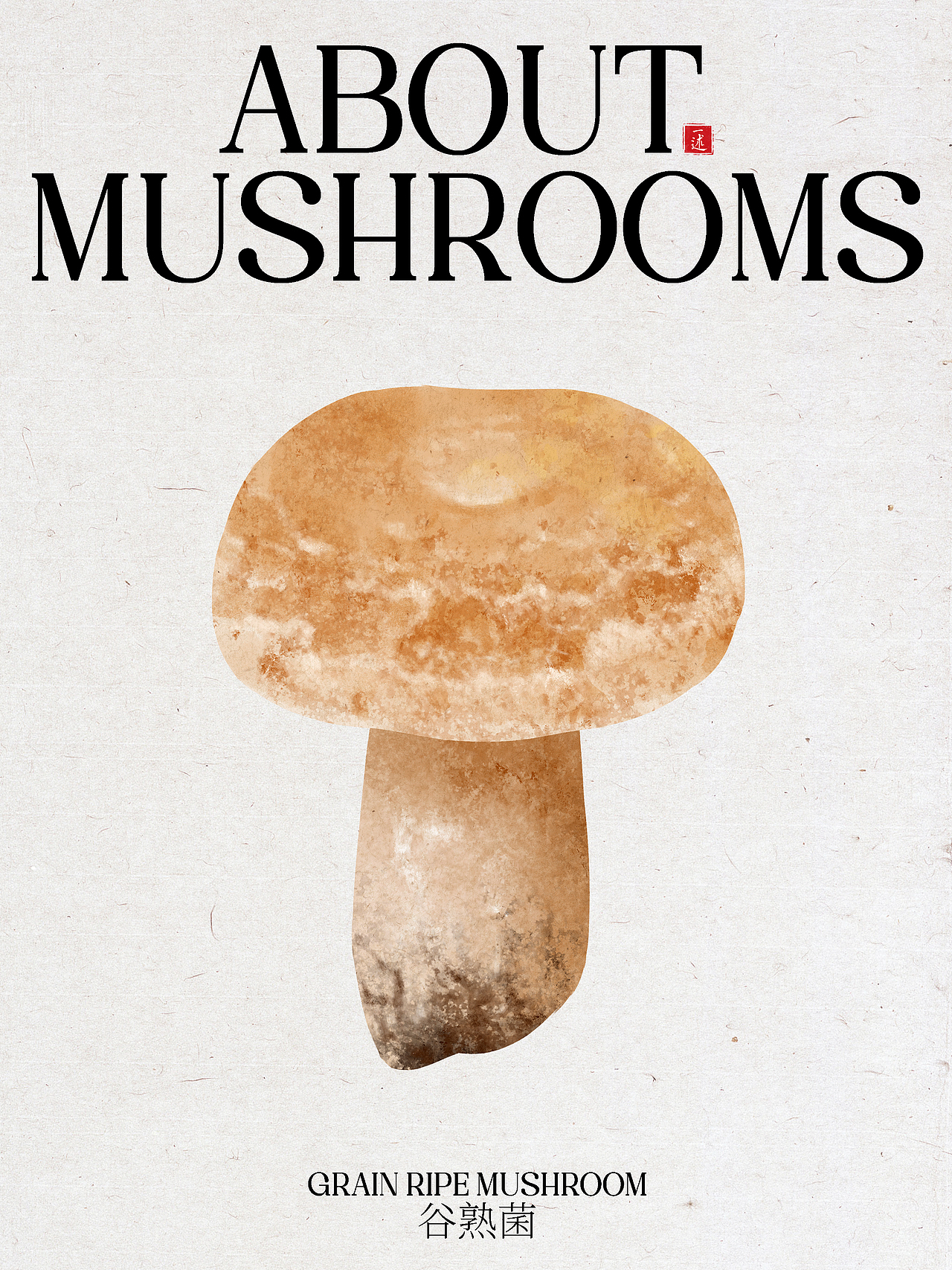 云南菌子标签插画