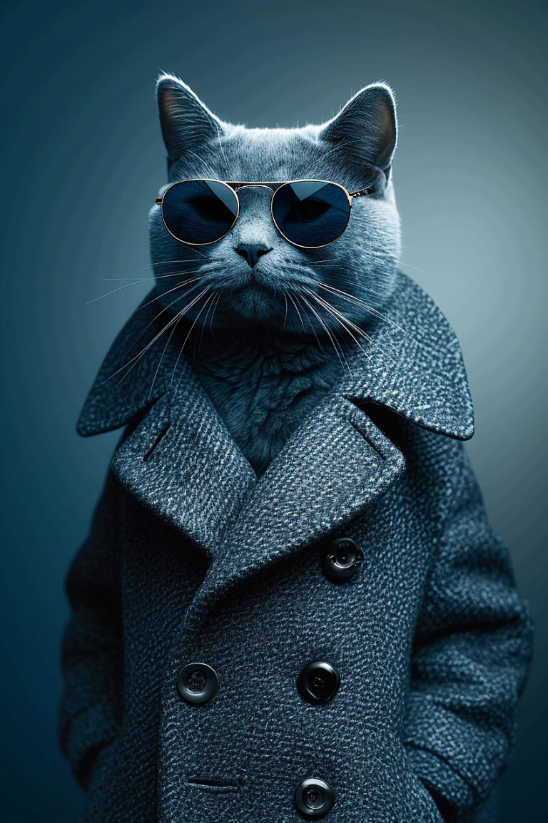 时尚蓝猫