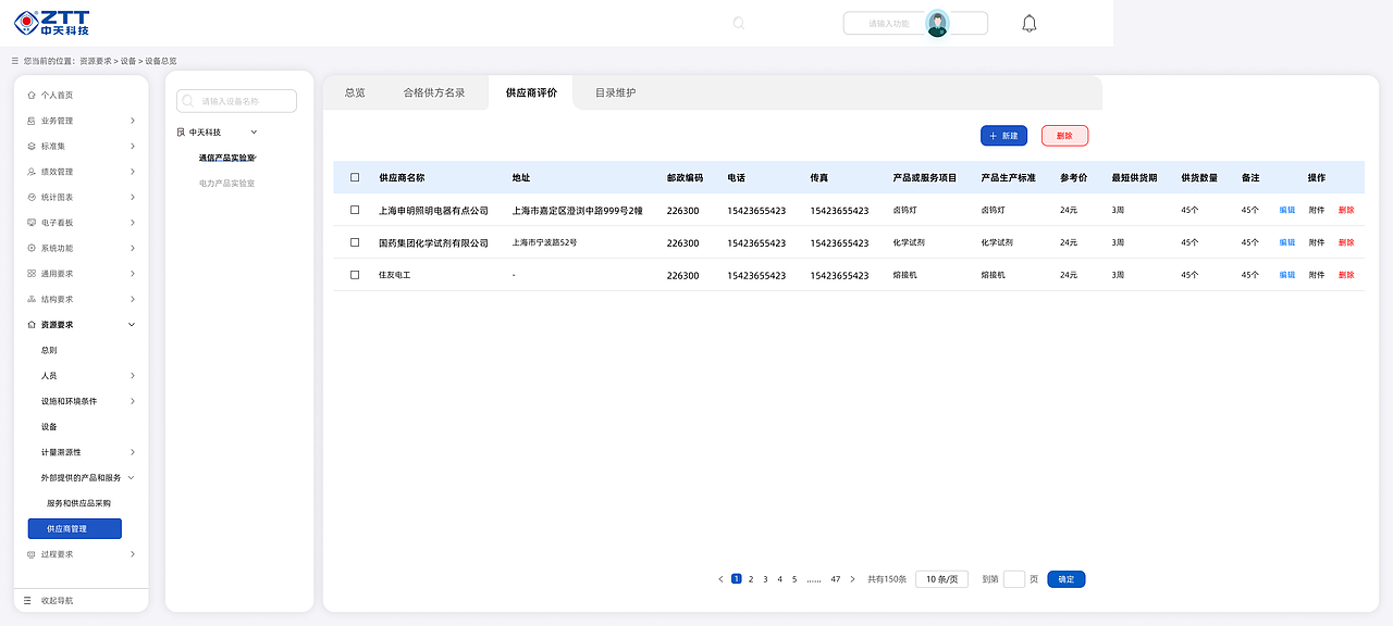 中天科技CNAS系统