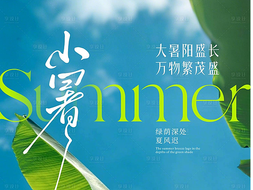 小暑节气 实景 海报
