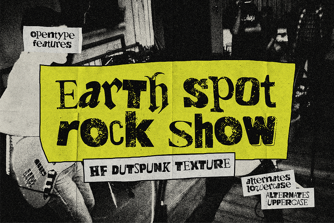 潮流复古叛逆重金属摇滚朋克音乐海报封面标题英文字体