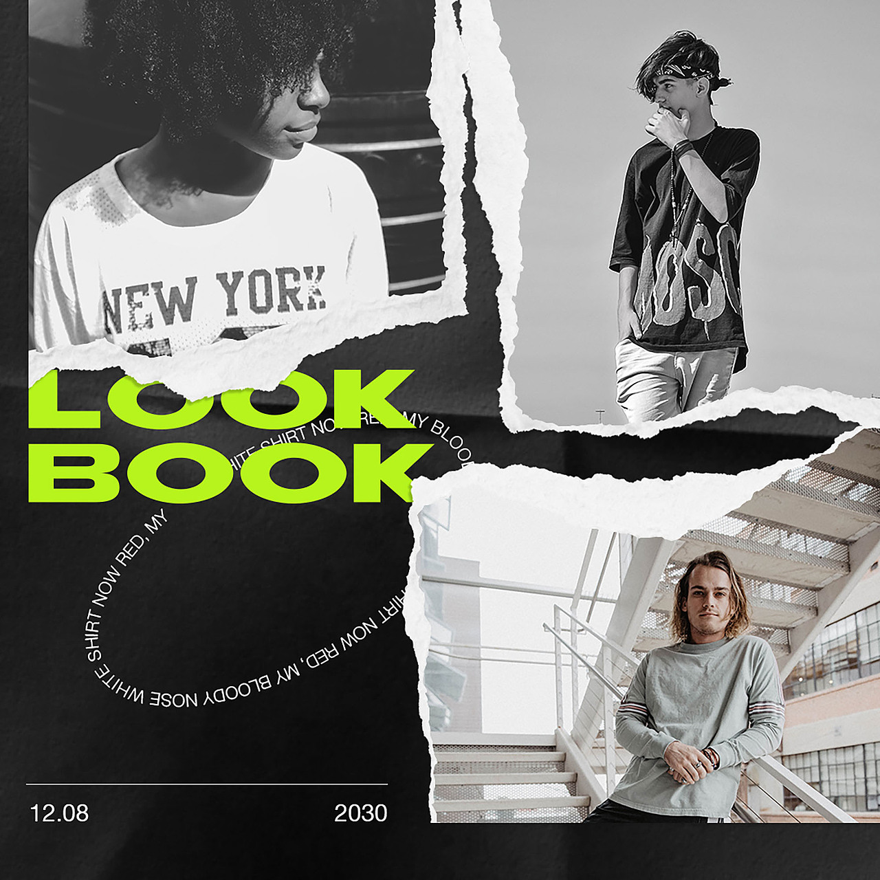 25款潮流时尚霓虹撕纸效果新媒体推广电商海报样机