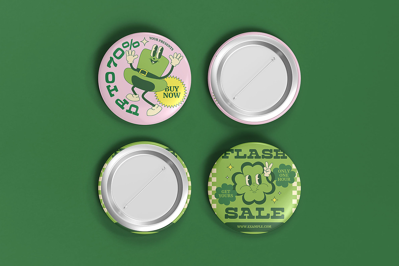 6款圆形金属胸针徽章别针文创周边VI设计作品展示样机（图ZMzkzMTEyMTE2） - 包装 - 站酷设计师作品包装设计原创素材 - 站酷ZCOOL