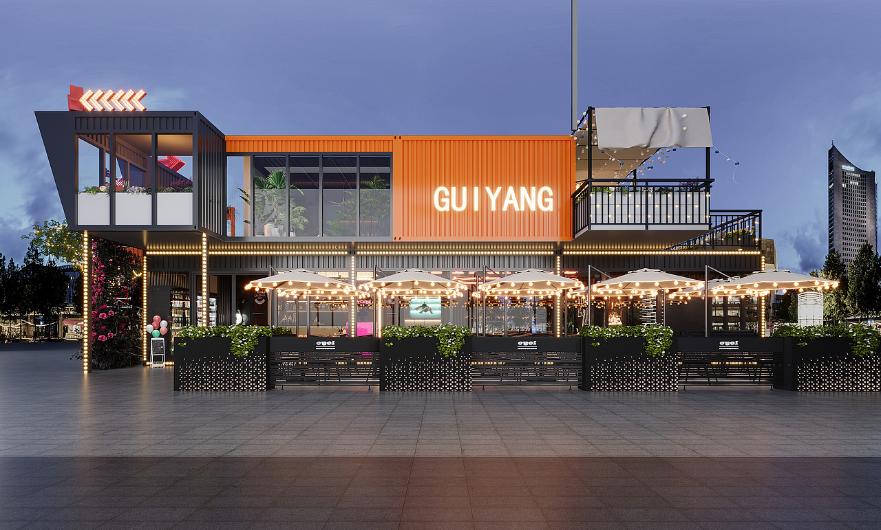 集装箱露营风夜市设计 —— 城市里的野趣乌托邦