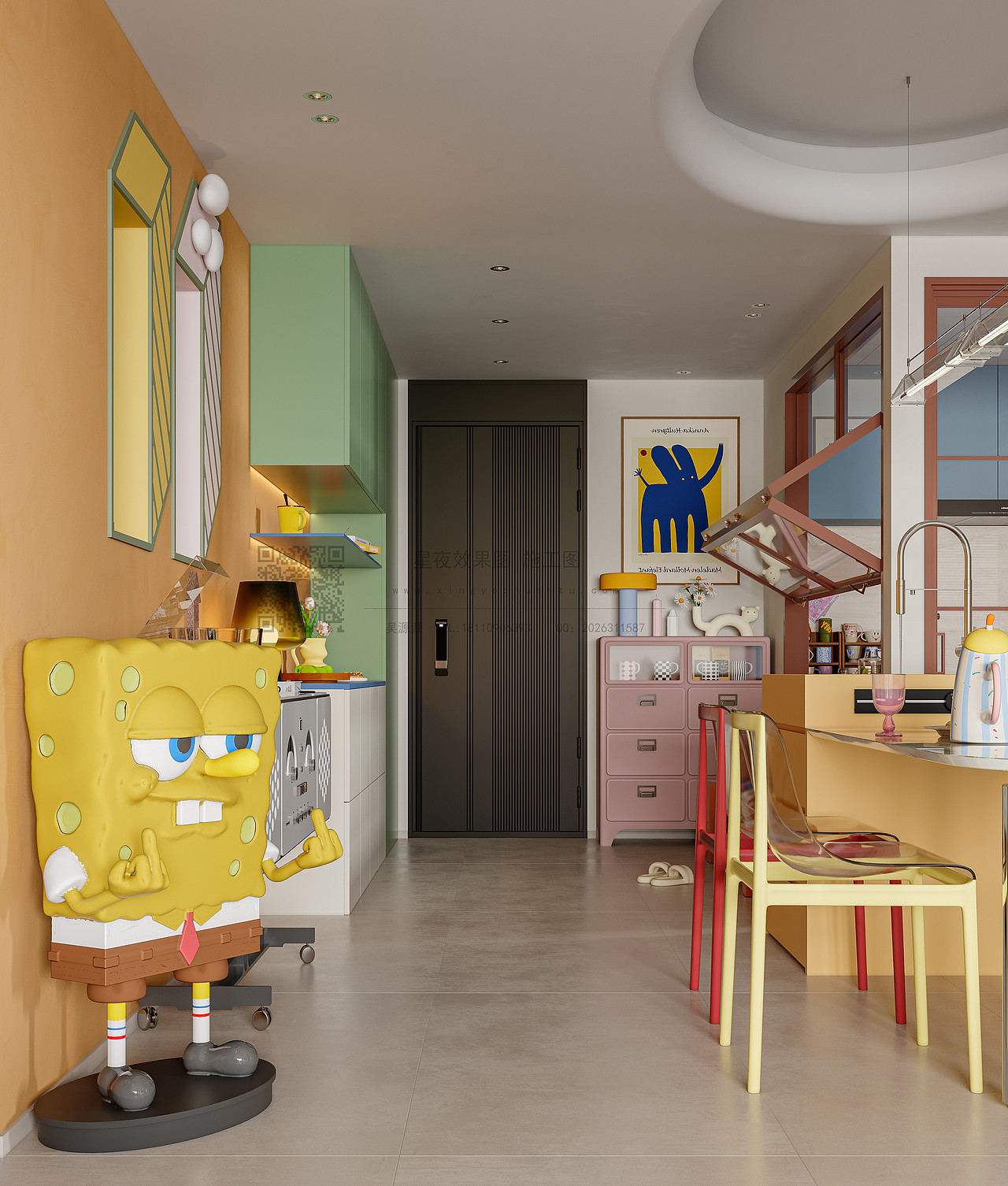 打破常规，玩味生活——孟菲斯用色彩唤醒你的空间！（图ZMzkzMTI5NTgw） - 家装设计 - 站酷设计师设计源源原创素材 - 站酷ZCOOL