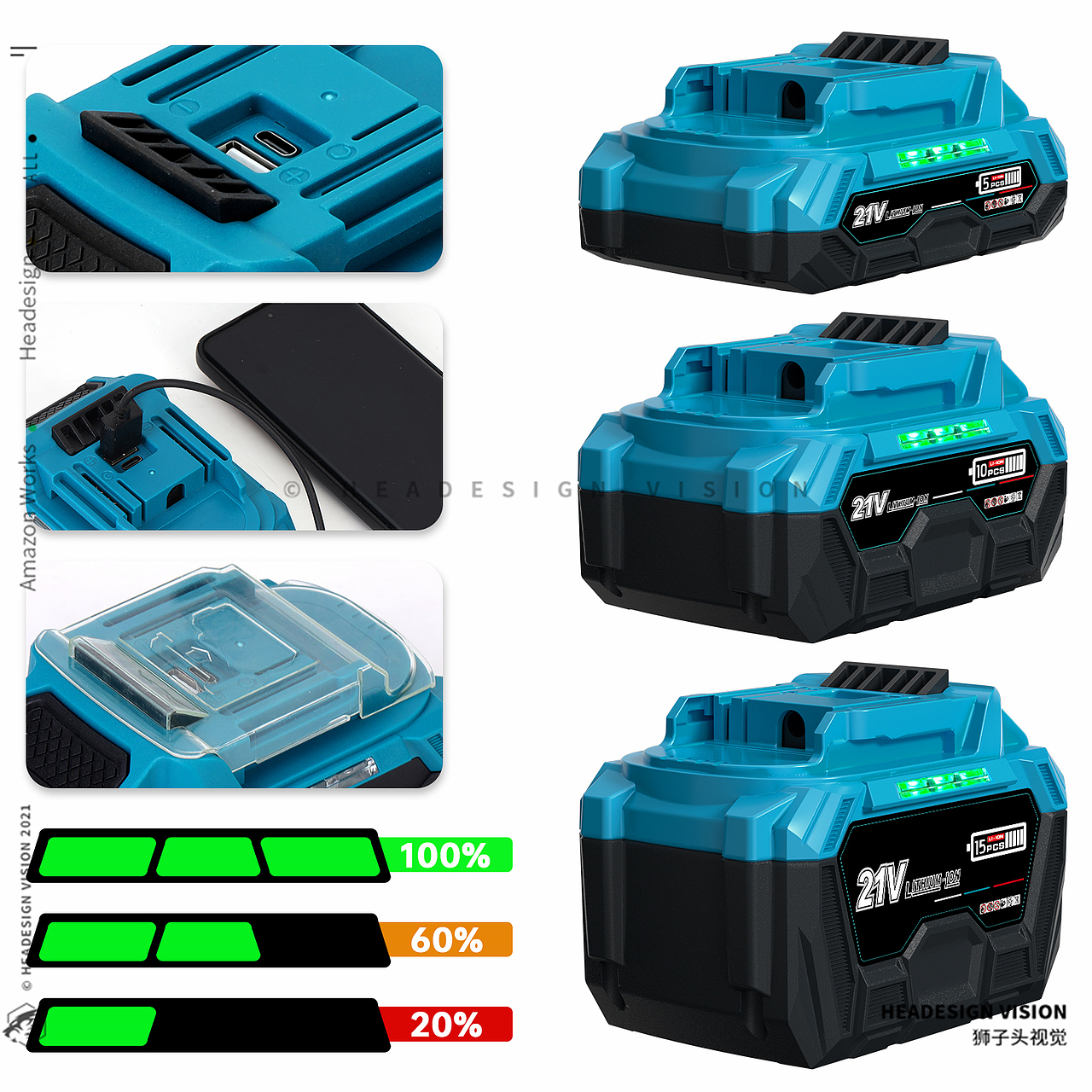 电池包产品拍摄_主图设计_A+页面设计-狮子头视觉（图ZMzkzMTM5OTcy） - 产品摄影 - 站酷设计师亚马逊主图设计原创素材 - 站酷ZCOOL