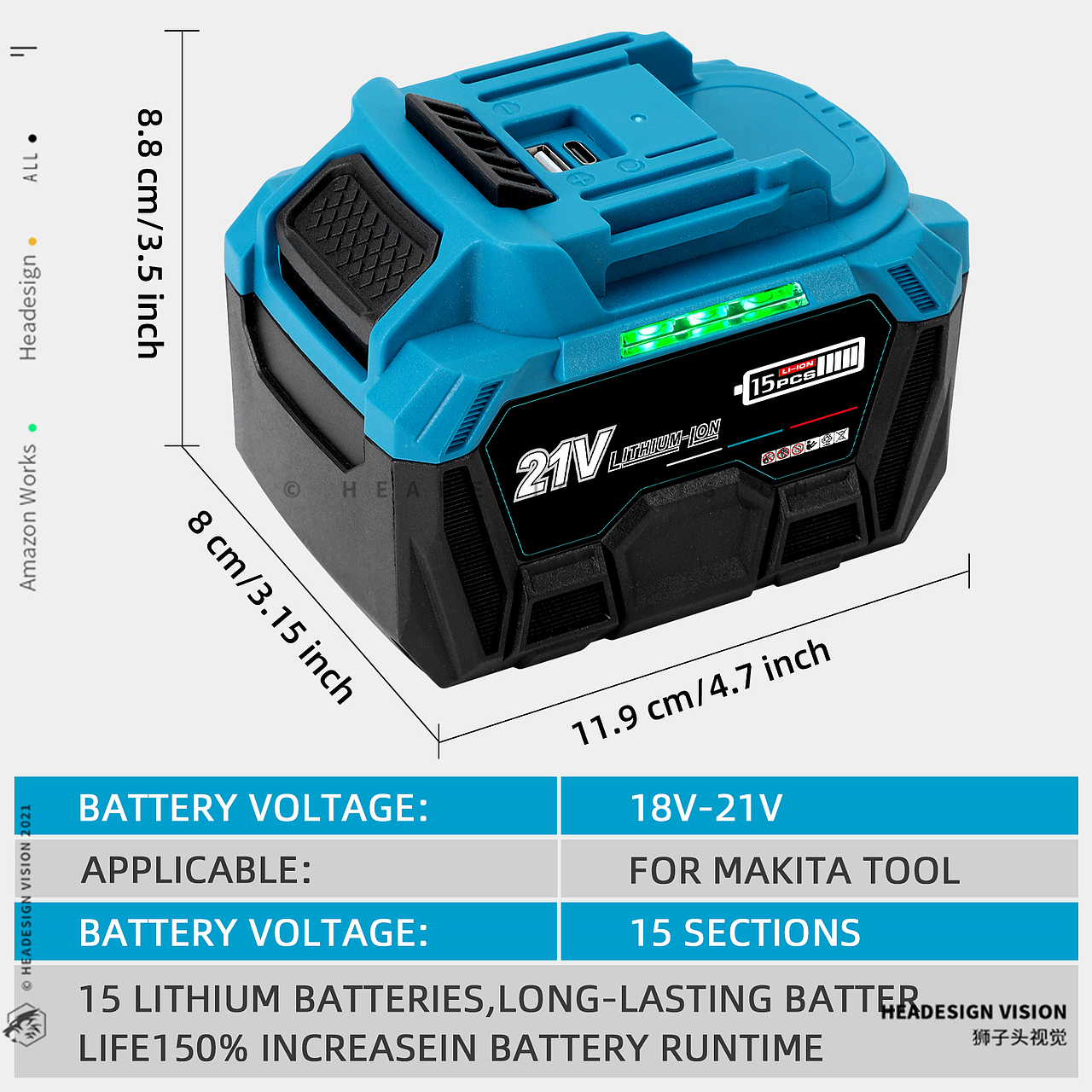 电池包产品拍摄_主图设计_A+页面设计-狮子头视觉（图ZMzkzMTM5OTc2） - 产品摄影 - 站酷设计师亚马逊主图设计原创素材 - 站酷ZCOOL