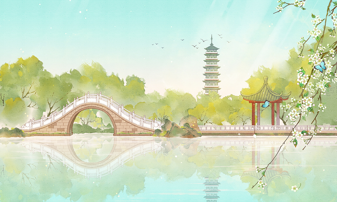 烟花三月下扬州（图ZMzkzMTQ3MjQ0） - 商业插画 - 站酷设计师无轩花莳记原创素材 - 站酷ZCOOL