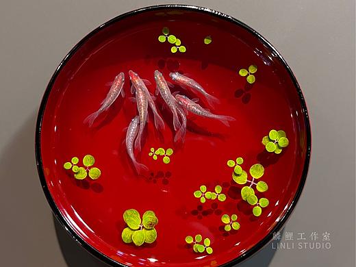 手绘立体树脂画作品