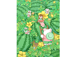 原创插画|摸鱼吃瓜