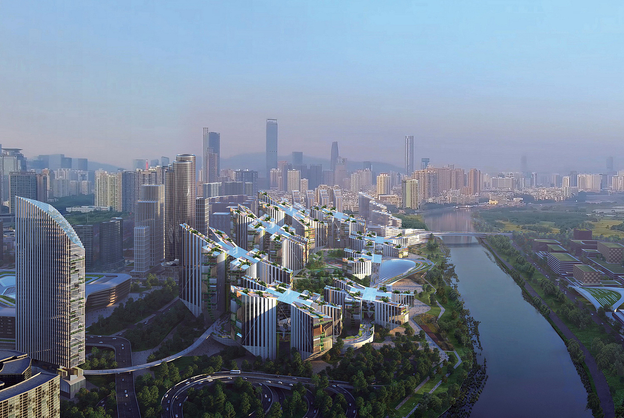 深圳深港科创园皇岗口岸片区规划SU模型下载